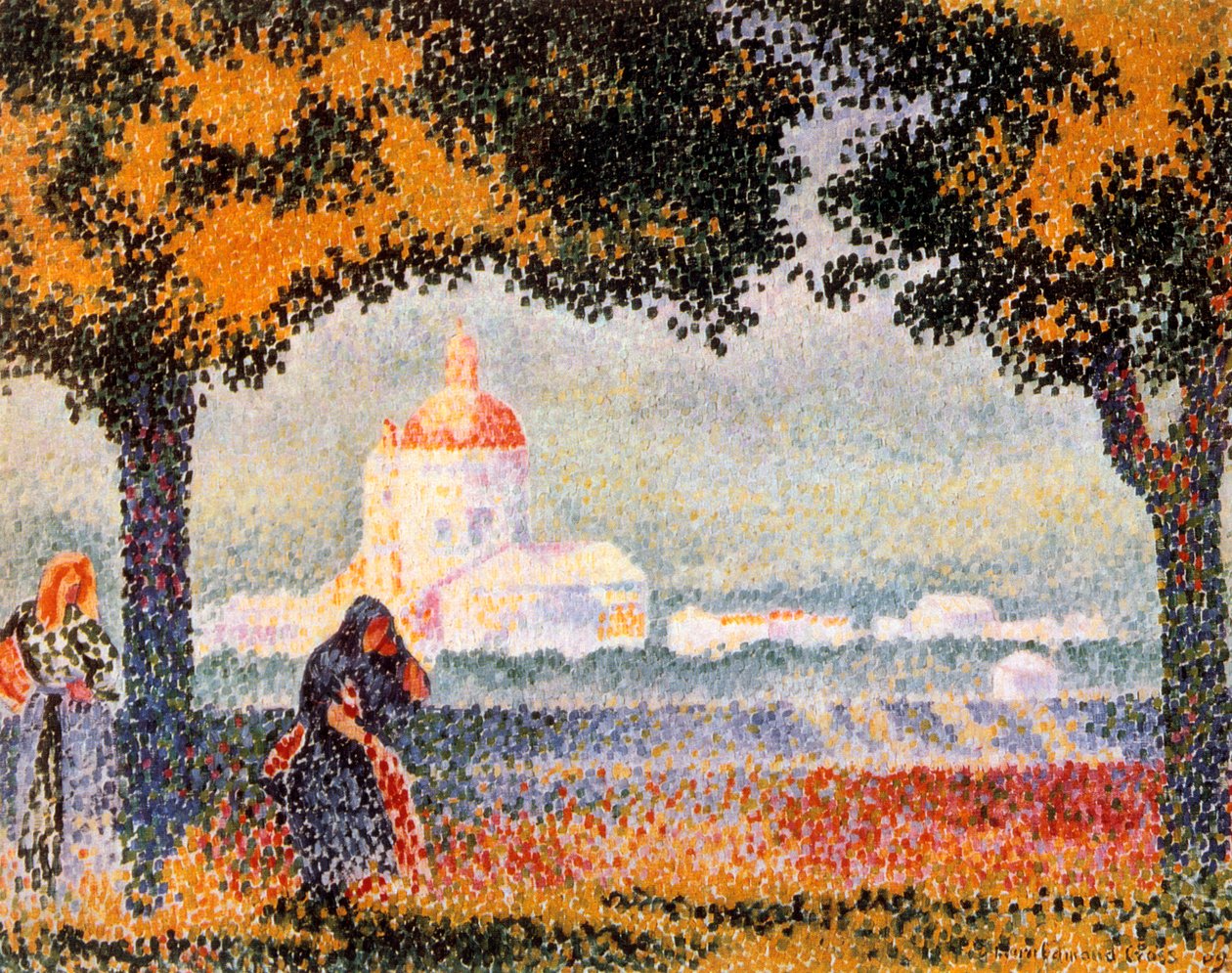 Kirken Santa Maria degli Angeli i Assisi, 1909 av Henri Edmond Cross