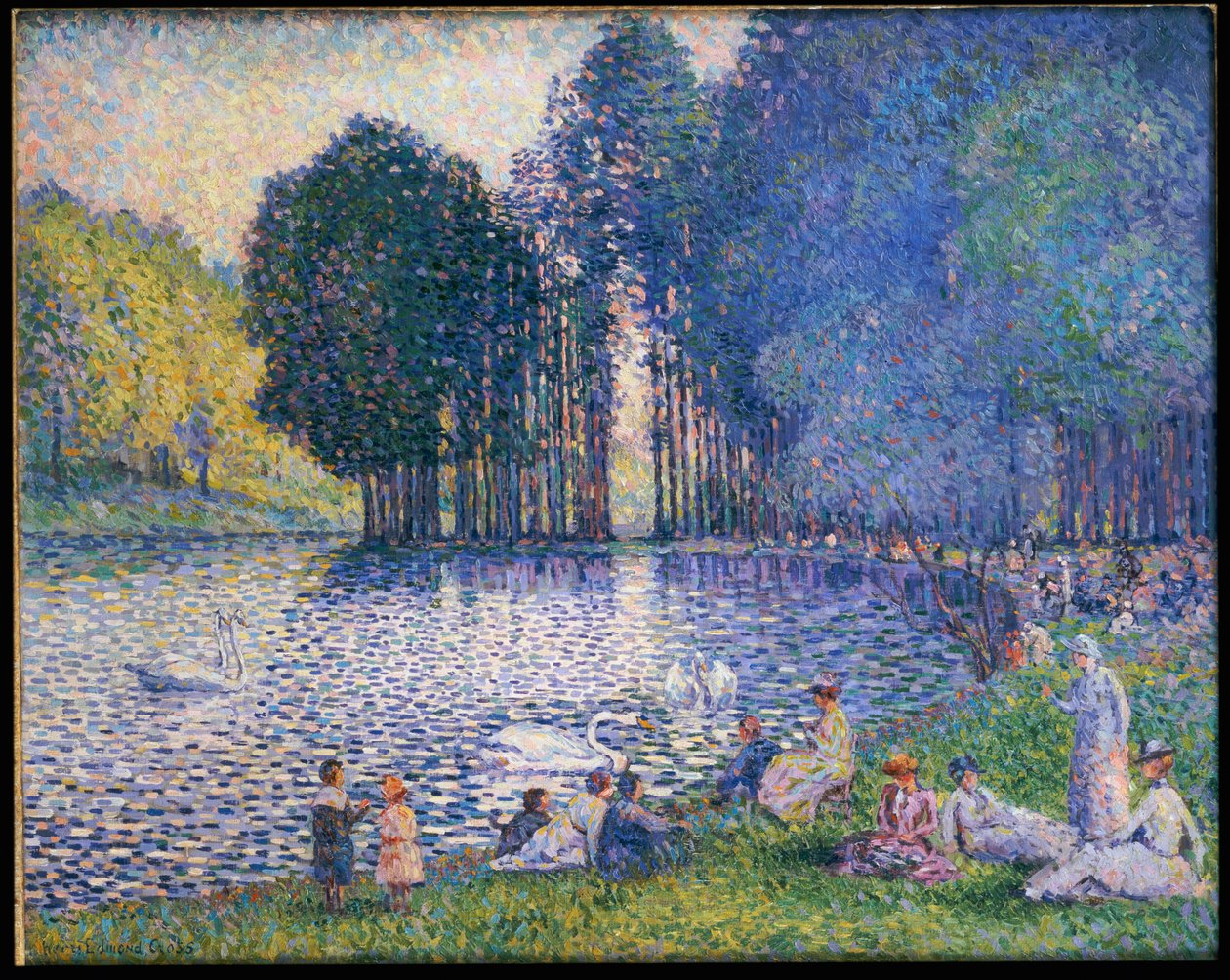 Innsjøen i Bois de Boulogne, ca. 1899 av Henri Edmond Cross