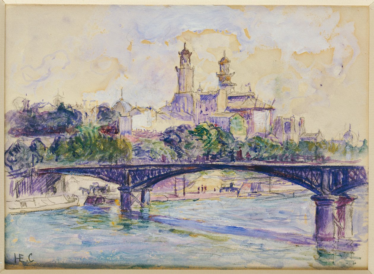 Seinen foran Trocadero av Henri Edmond Cross