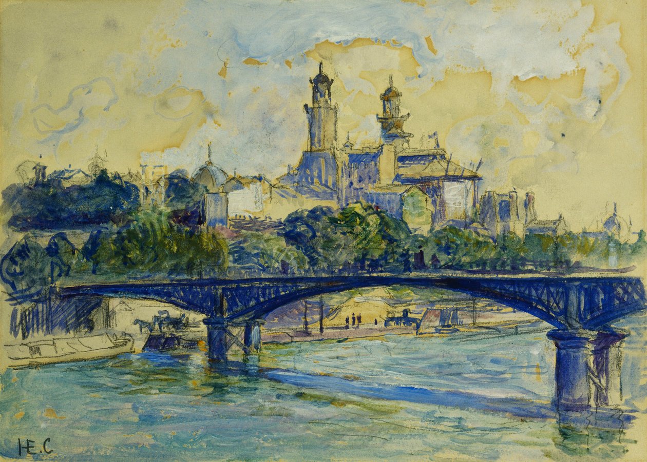 Seinen foran Trocadero; La Seine devant Le Trocadero, av Henri Edmond Cross
