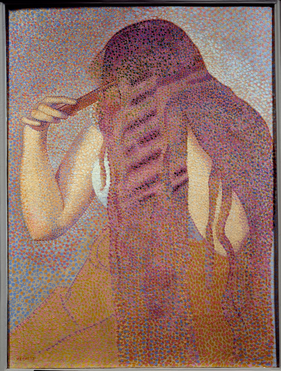Håret. Maleri av Henri Delacroix Dit Cross (Henri Edmond Cross) (1856-1910) av Henri Edmond Cross
