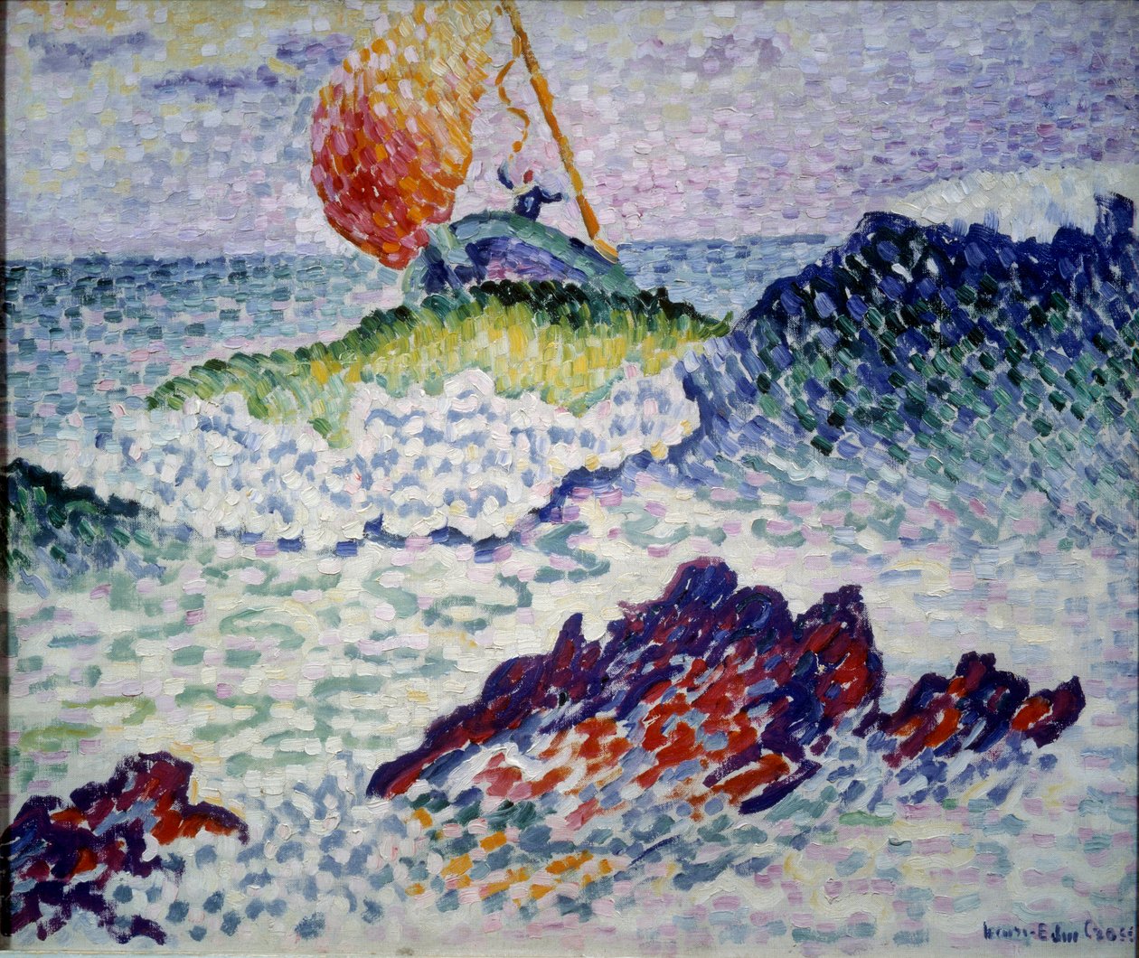 Forliset. Maleri av Henri Delacroix Dit Cross (Henri Edmond Cross) (1856-1910) av Henri Edmond Cross