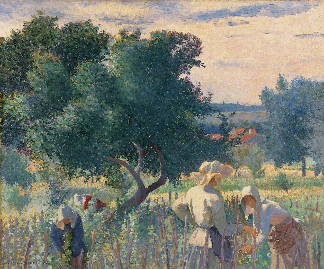 Kvinner som binder vinstokkene av Henri Edmond Cross