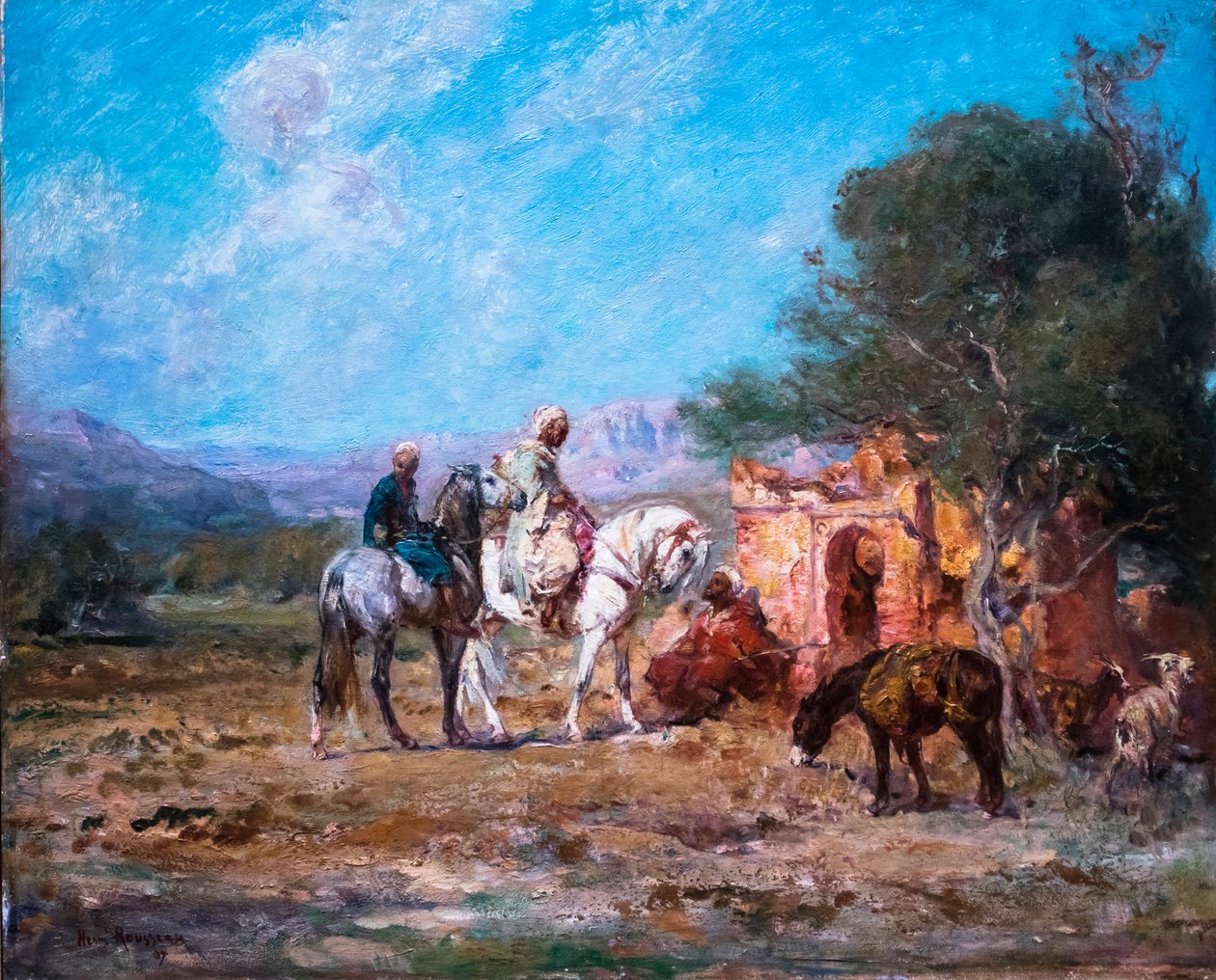 Arabiske ryttere nær mausoleet av Henri Emilien Rousseau