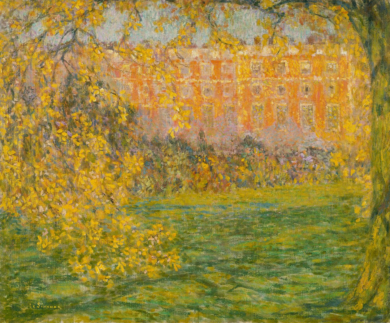 Høst, Hampton Court; Automne, Hampton Court av Henri Eugene Augustin Le Sidaner