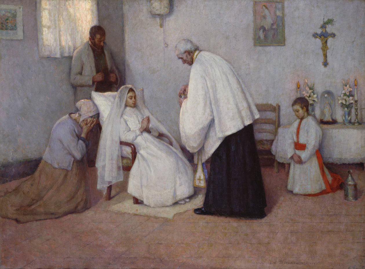 Nattverd i Extremis, 1889 av Henri Eugene Augustin Le Sidaner