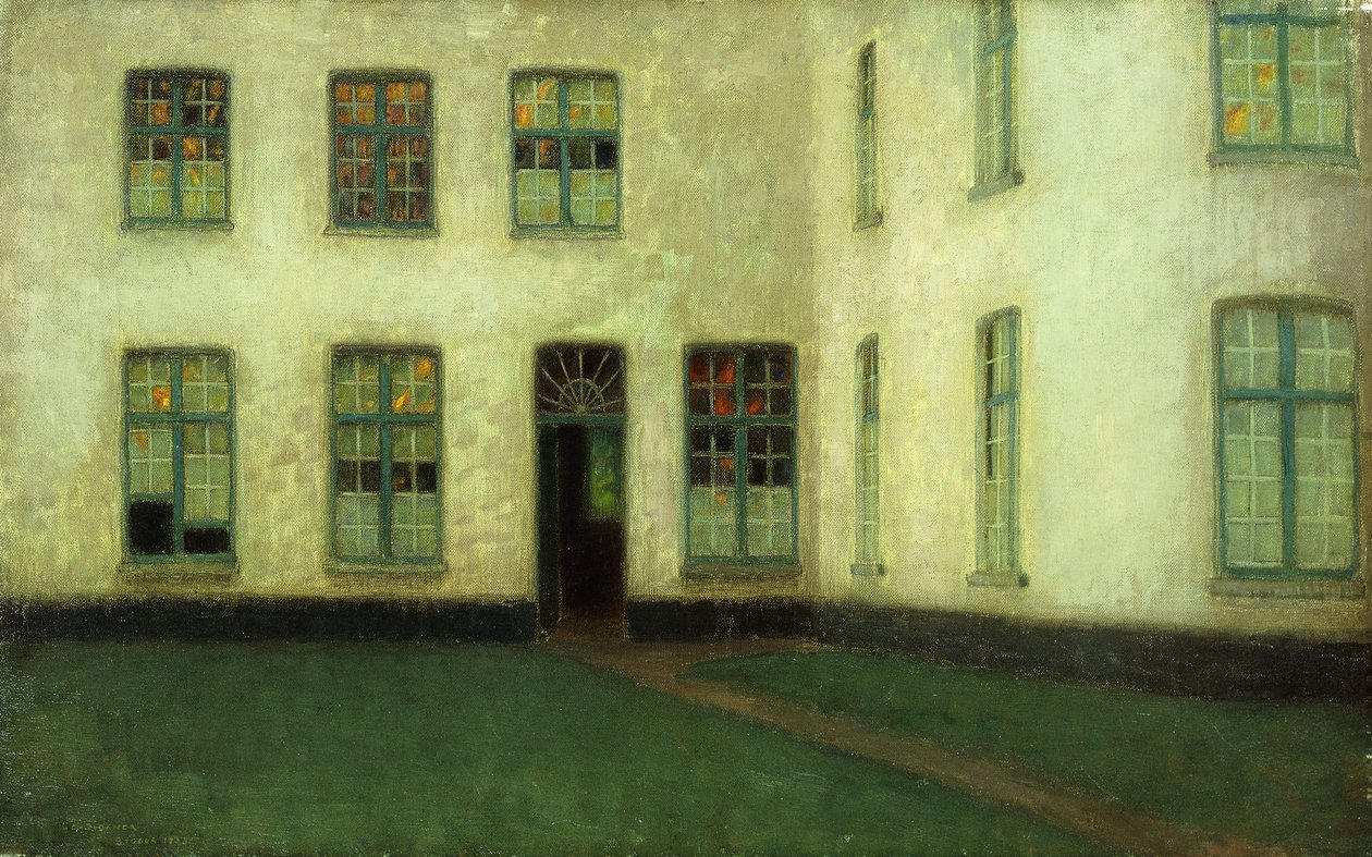 Hjørnet av Beguines Houses; Beguinage hjørne av Henri Eugene Augustin Le Sidaner