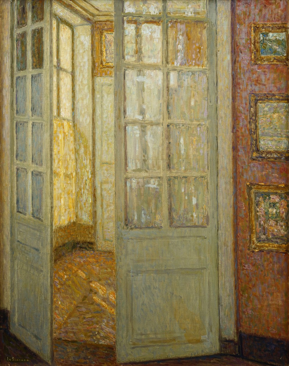 Intim rosa og gull, Versailles av Henri Eugene Augustin Le Sidaner