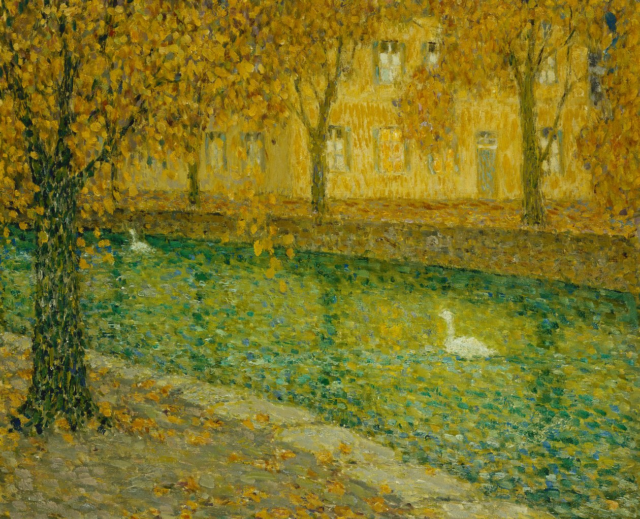 Kanalen, Annecy av Henri Eugene Augustin Le Sidaner