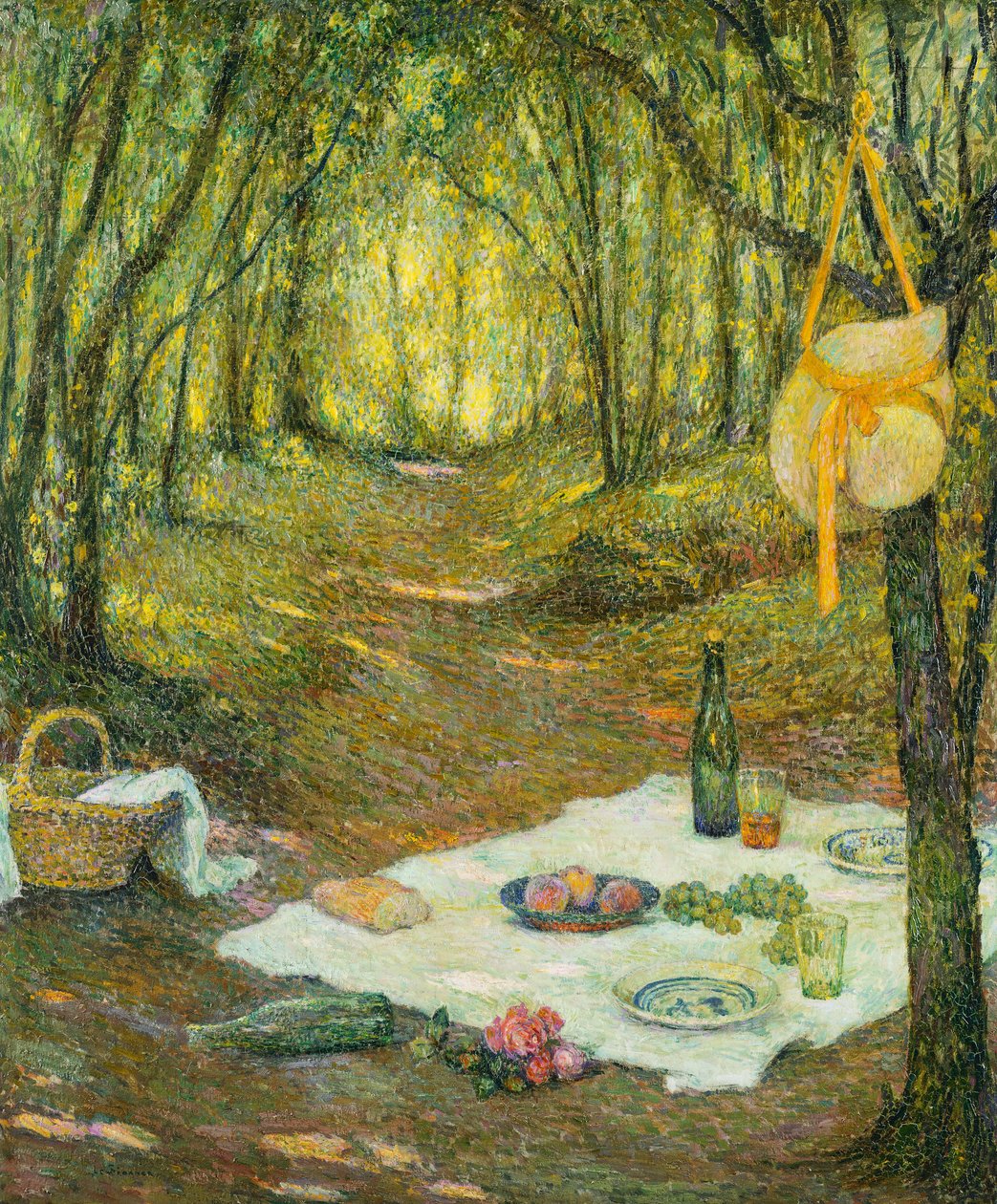 Gouter sous Bois, Gerberoy av Henri Eugene Augustin Le Sidaner