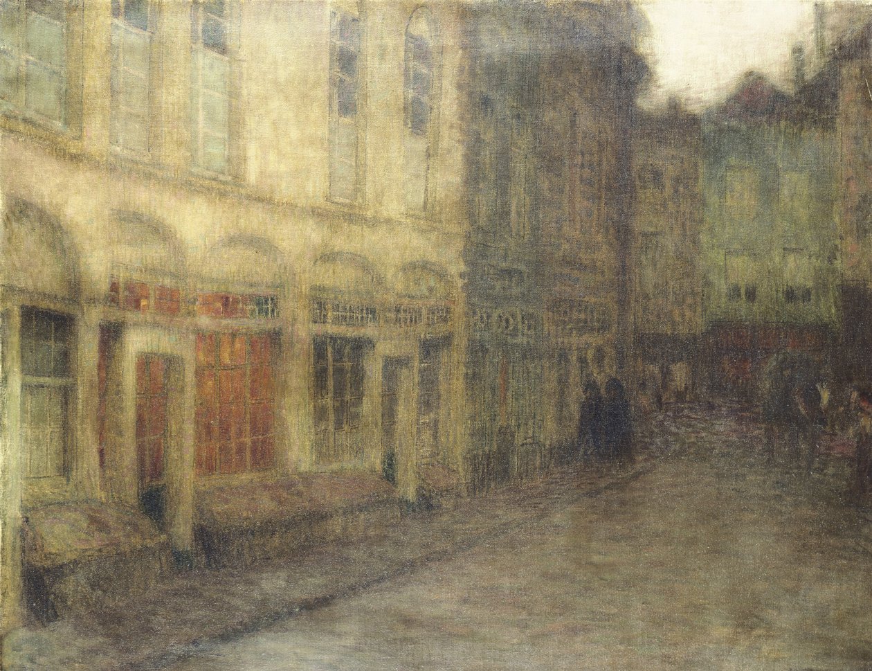 Square in Ypres, Dusk, ca. 1898 (olje på lerret) av Henri Eugene Augustin Le Sidaner