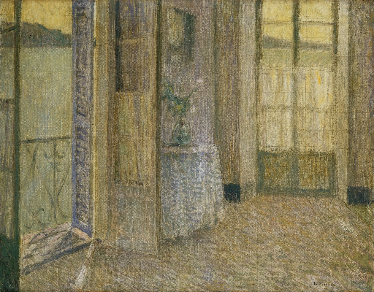 Det blå rommet, Villefranche-sur-Mer; Det blå rommet, Villefranche sur Mer av Henri Eugene Augustin Le Sidaner