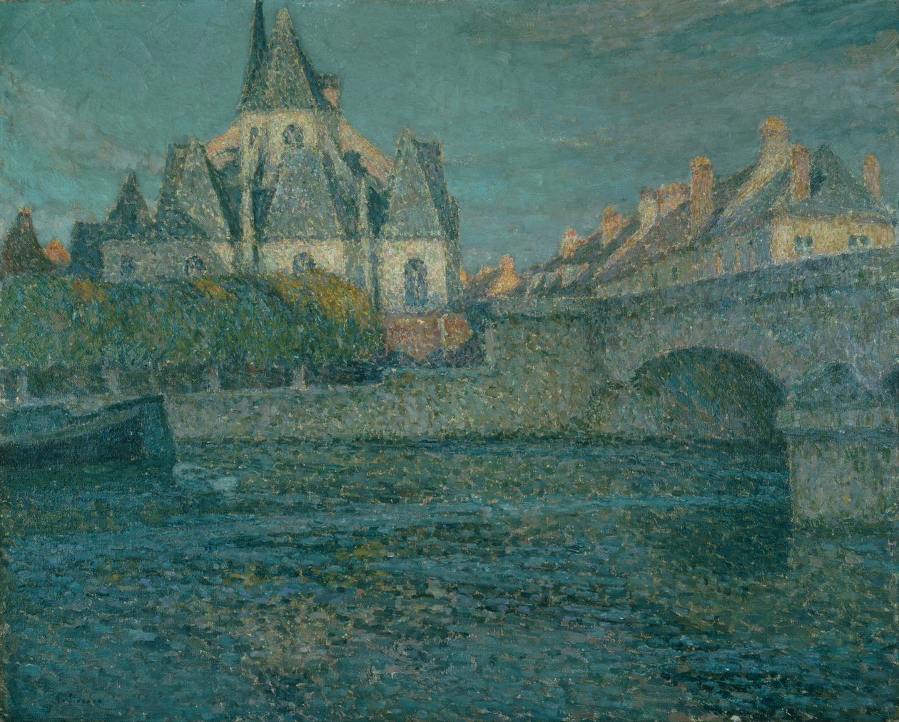 Kirken i Nemours, Frankrike av Henri Eugene Augustin Le Sidaner