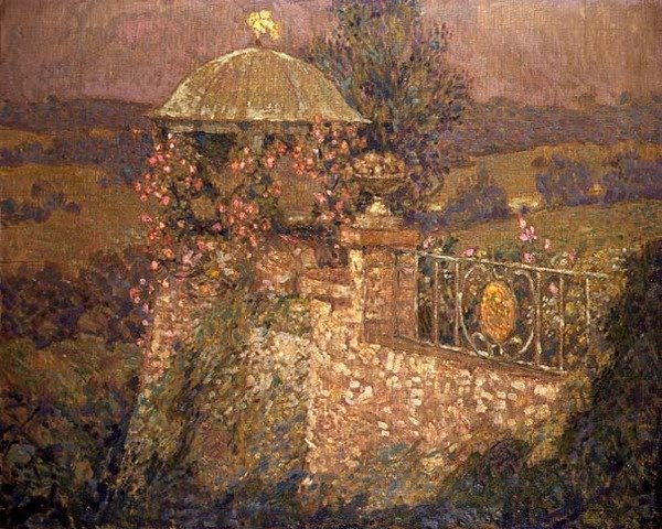 The Corner Pavilion, c.1910 (olje på lerret) av Henri Eugene Augustin Le Sidaner