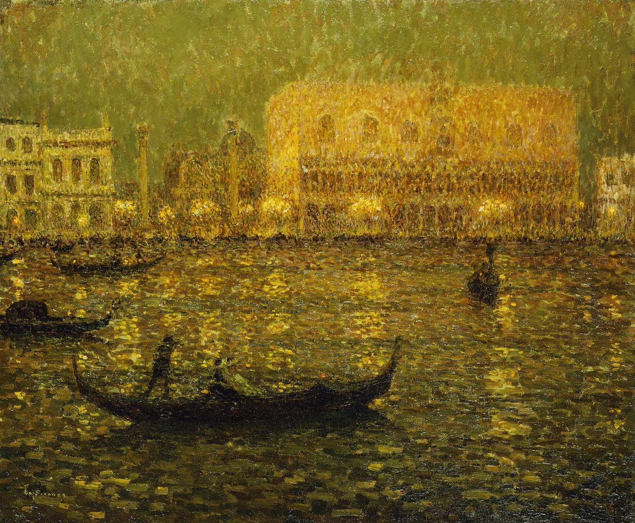 Hertugpalasset; Le Palais Ducal av Henri Eugene Augustin Le Sidaner
