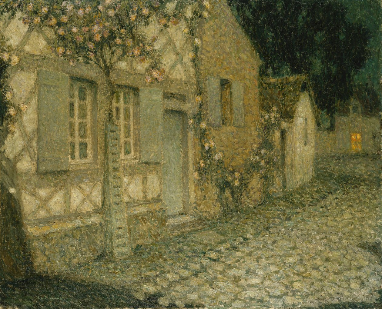 Gartnerens hus i måneskinnet, Gerberoy; Moonlight Gardener