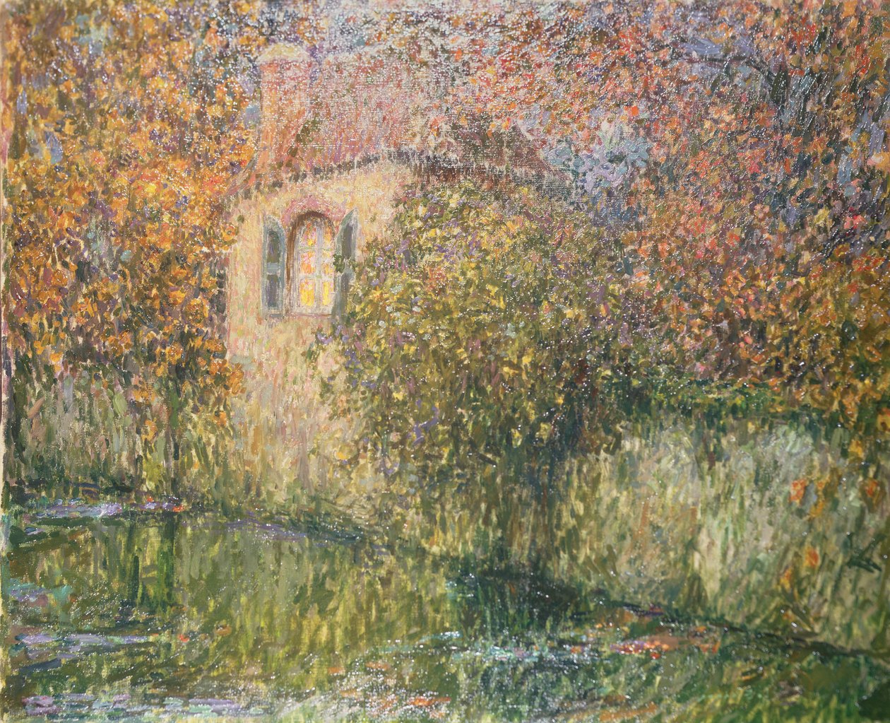 Huset ved elven av Henri Eugene Augustin Le Sidaner