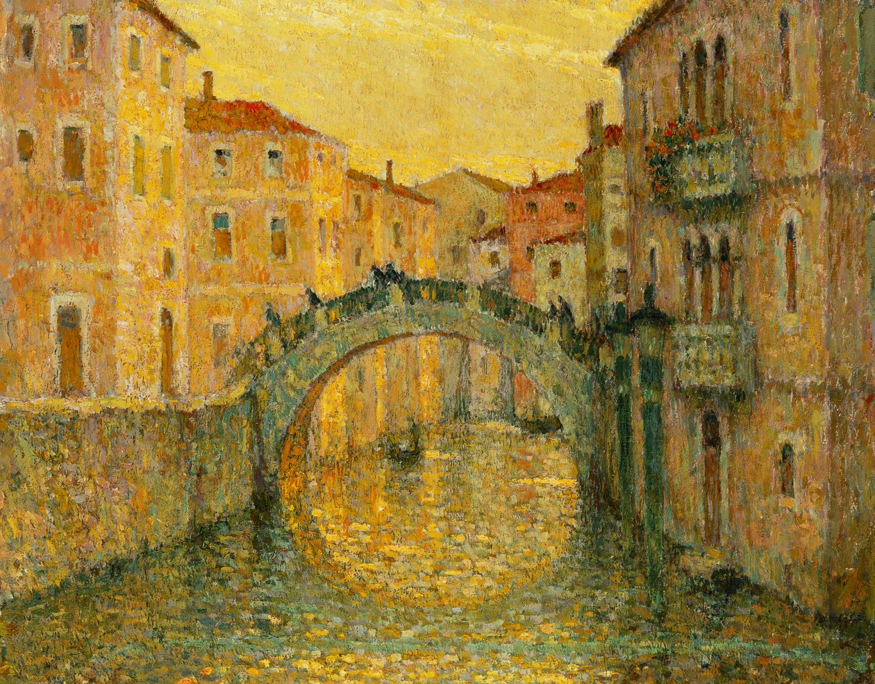 Morgensolen, Venezia; Morgen, sol, Venezia av Henri Eugene Augustin Le Sidaner