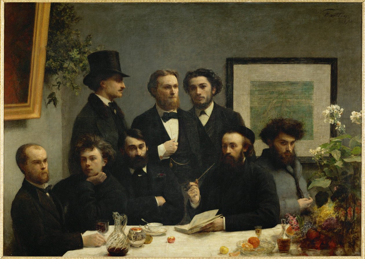 Coin de table (maleri på lerret) av Henri Fantin-Latour
