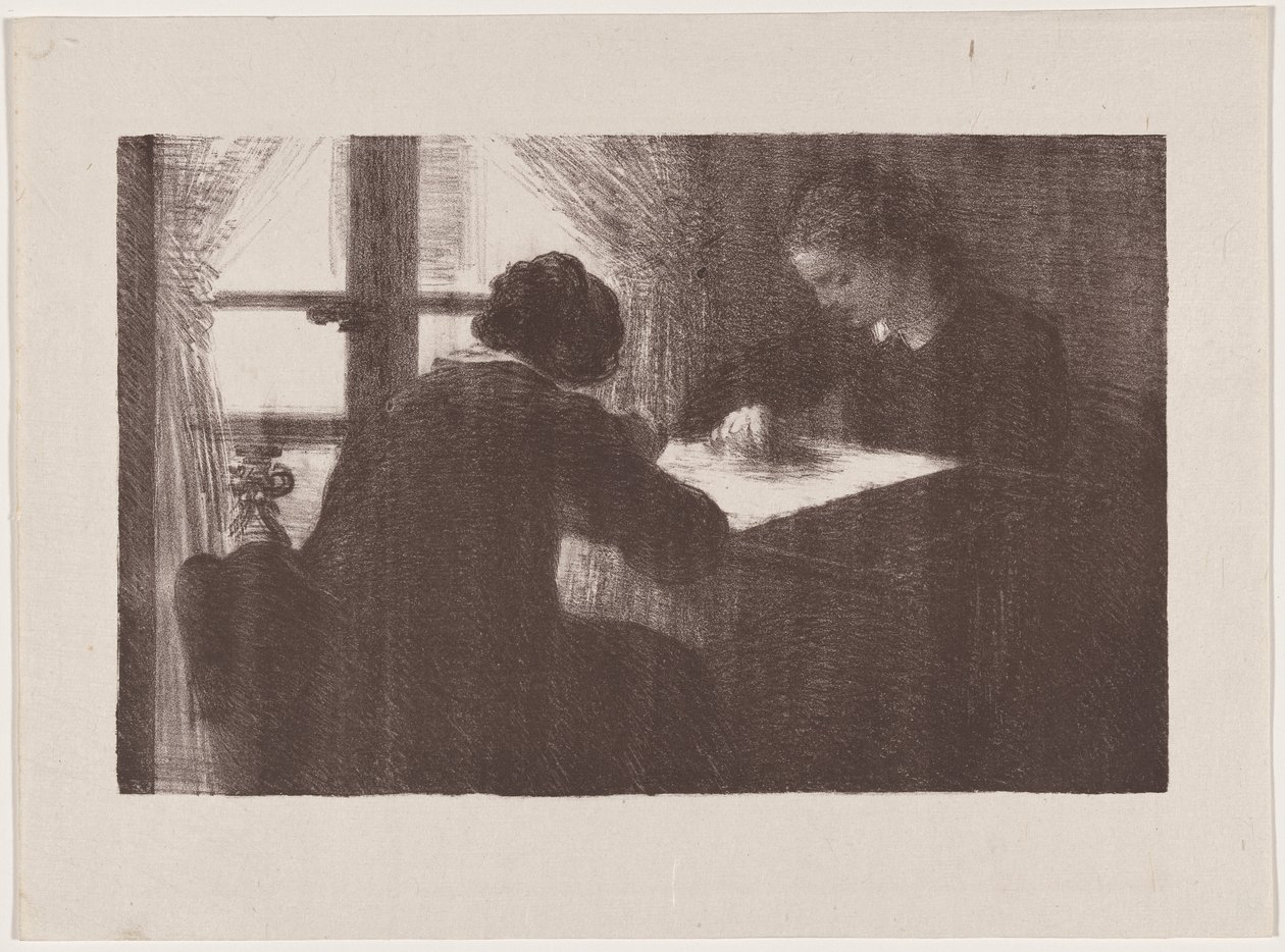 Interiør (Brodererskene) av Henri Fantin-Latour