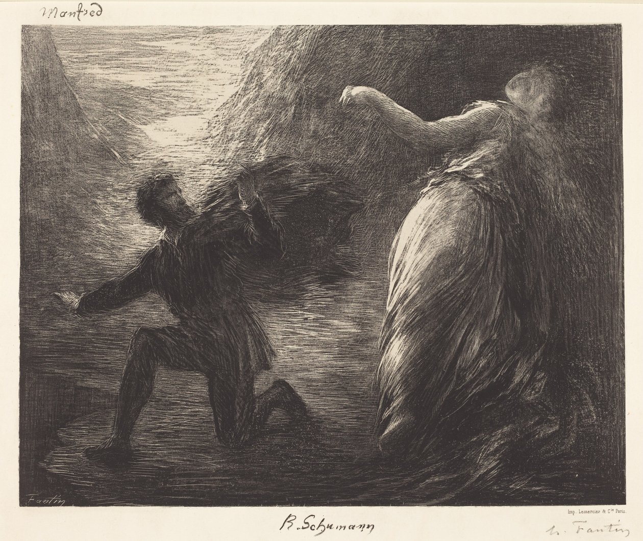 Manfred og Astarte - 1. plansje av Henri Fantin-Latour