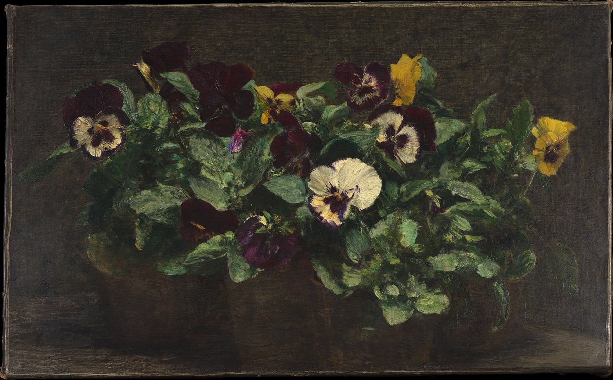 Stilleben med stemorsblomster av Henri Fantin-Latour