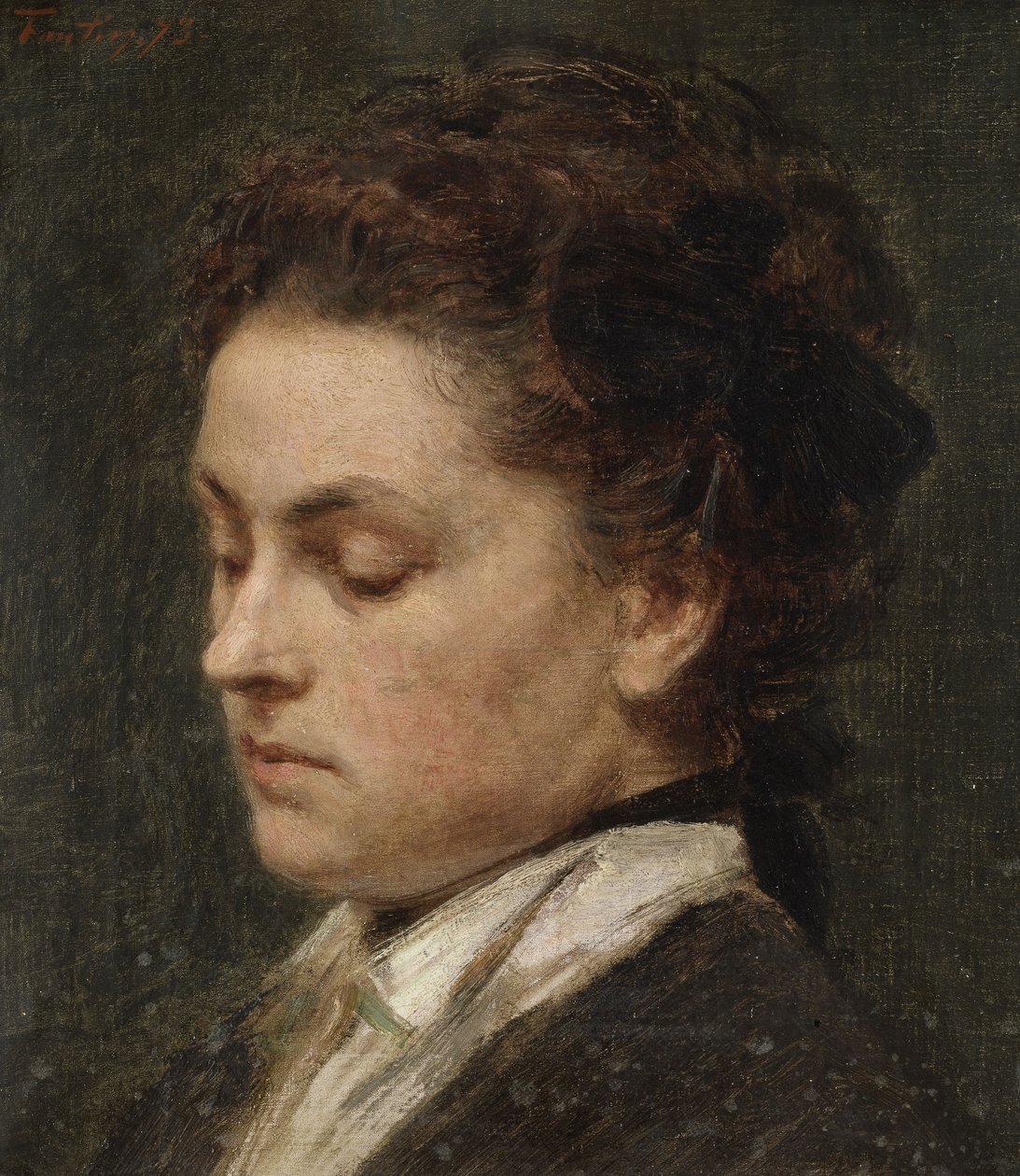 Studie til portrettet av Victoria Dubourg, kunstnerens kone av Henri Fantin-Latour