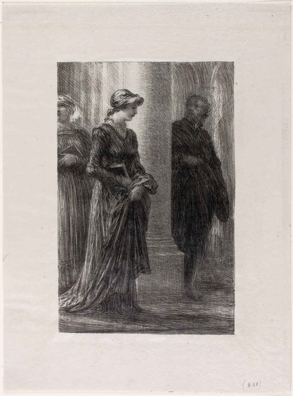 The Mastersingers of Nuremberg, Act I: Walther and Eva Meet av Henri Fantin-Latour