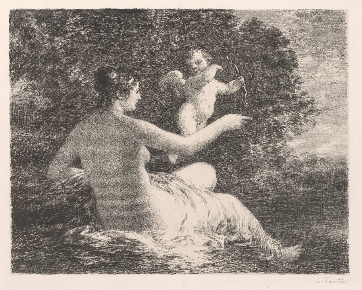 Venus og Amor av Henri Fantin-Latour