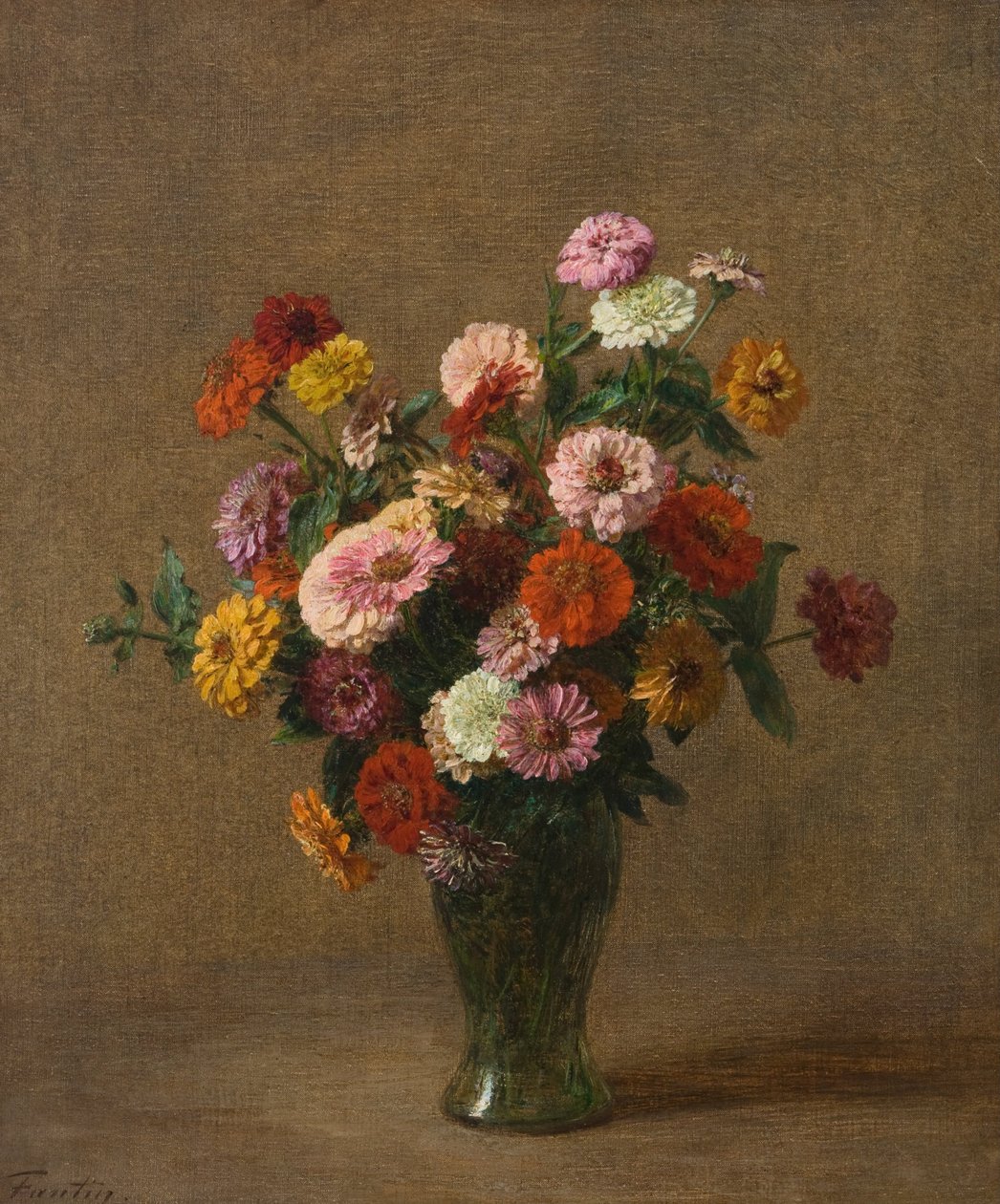 Zinniaer av Henri Fantin-Latour