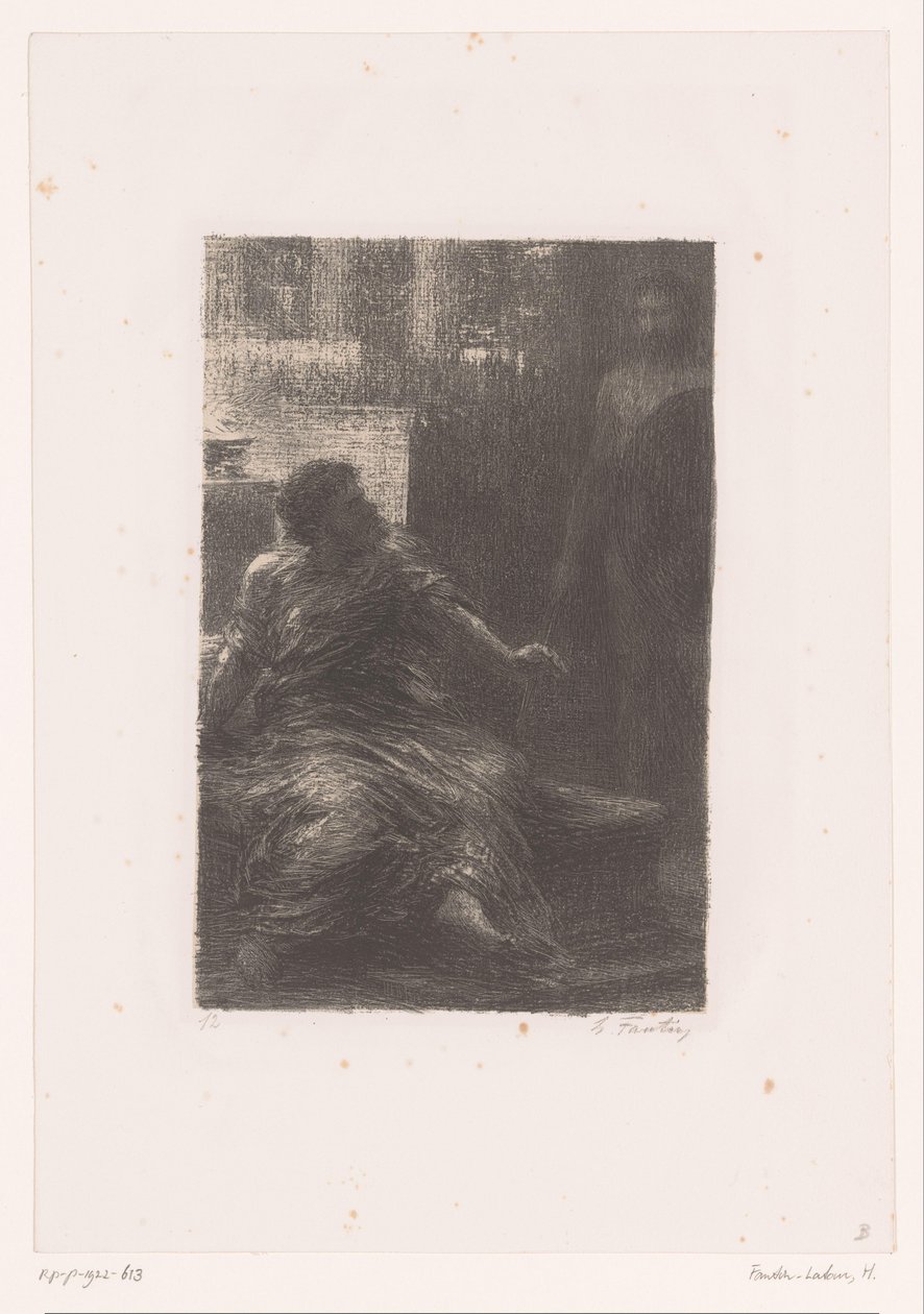 Aeneas ser spøkelsen til Hector La Prize de Troie. Akt II. Apparition d