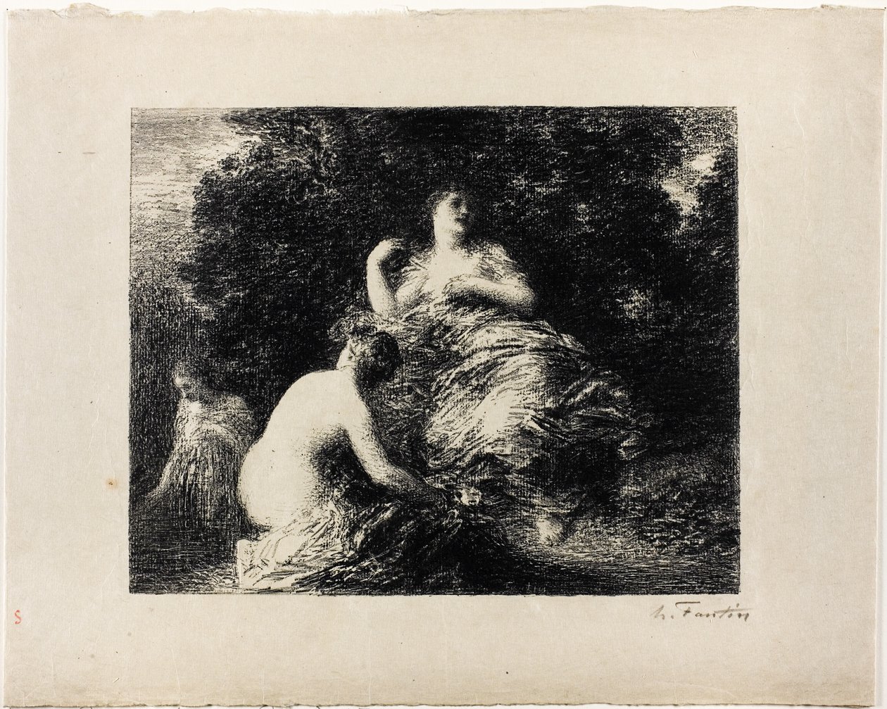 Badende Kvinner, middels plate av Ignace Henri Jean Fantin Latour