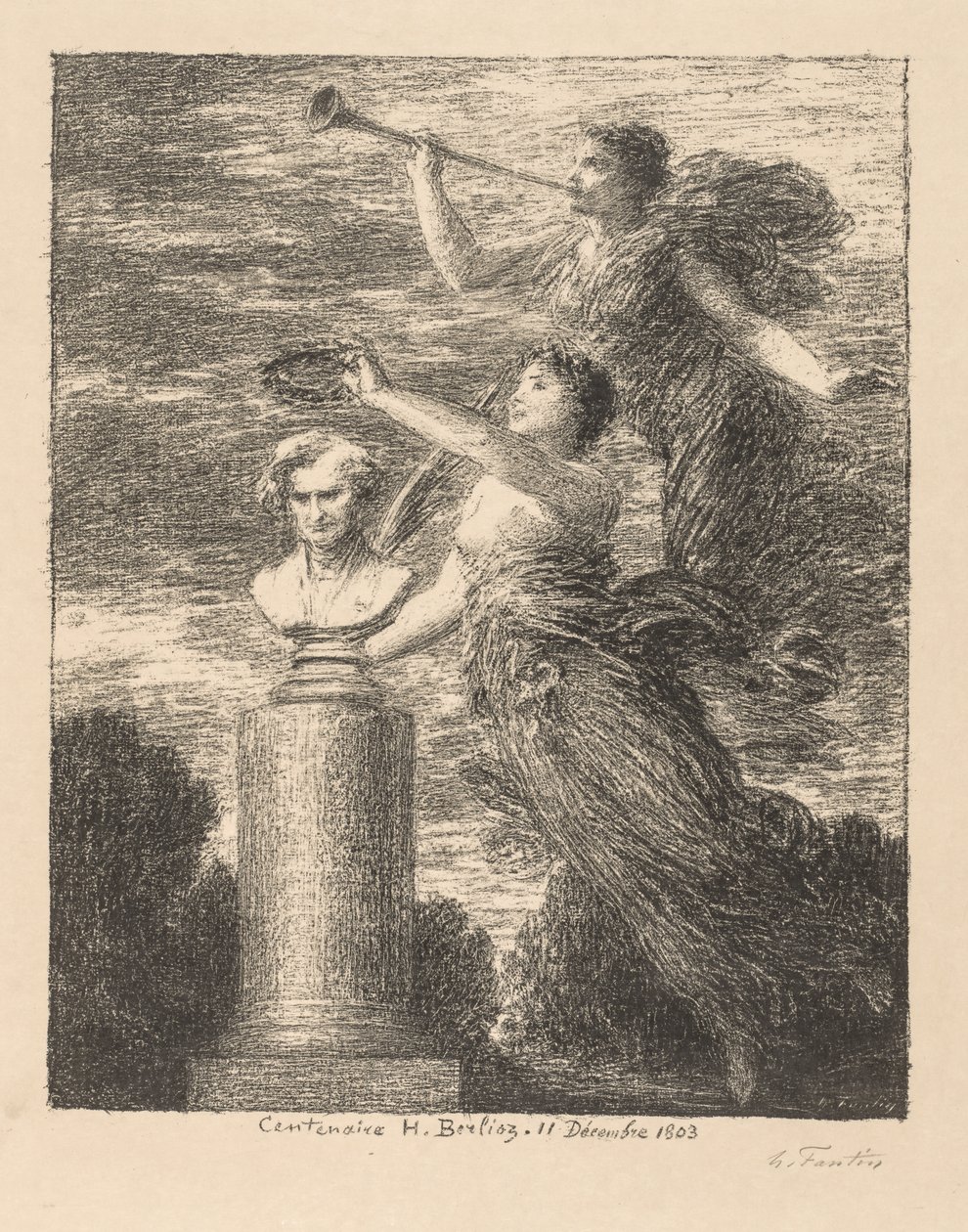 Hundreårsjubileet til Hector Berlioz av Ignace Henri Jean Fantin Latour