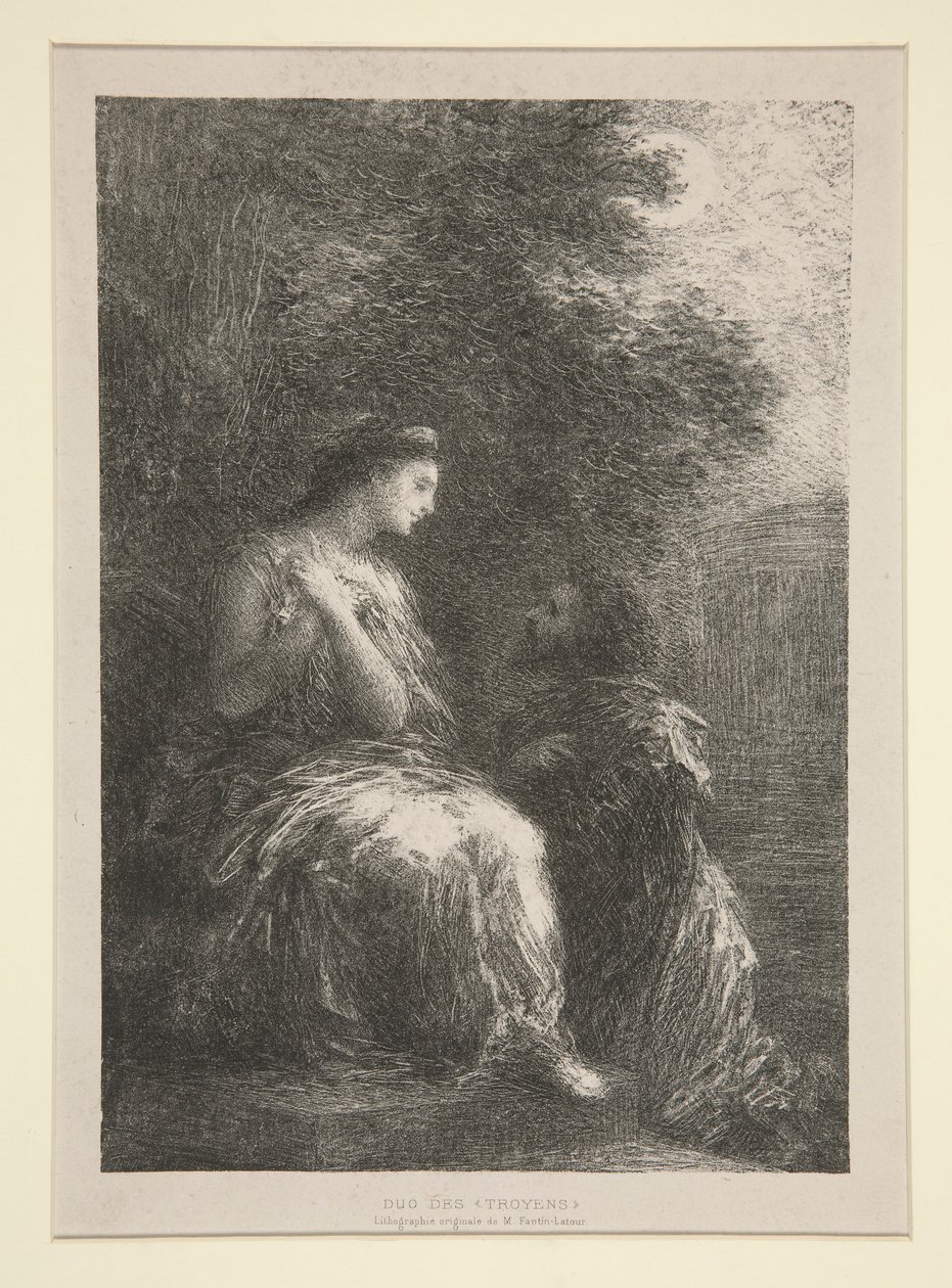 Duo av av Ignace Henri Jean Fantin Latour
