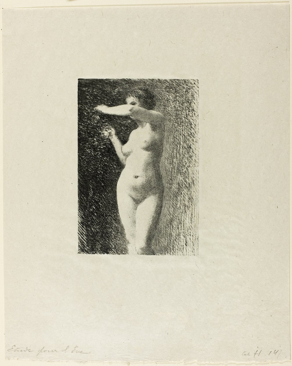 Etude for Eva av Ignace Henri Jean Fantin Latour