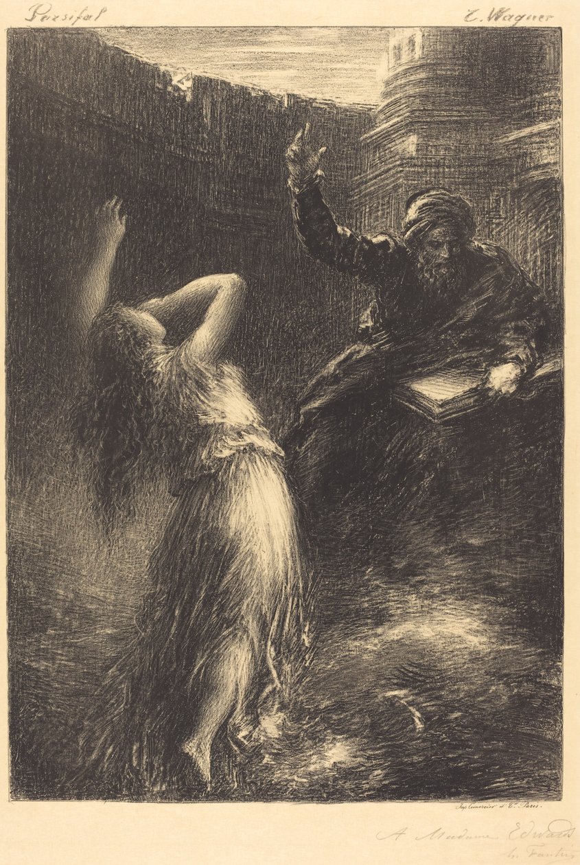 Fremkalling av Kundry (2. plate) av Ignace Henri Jean Fantin Latour