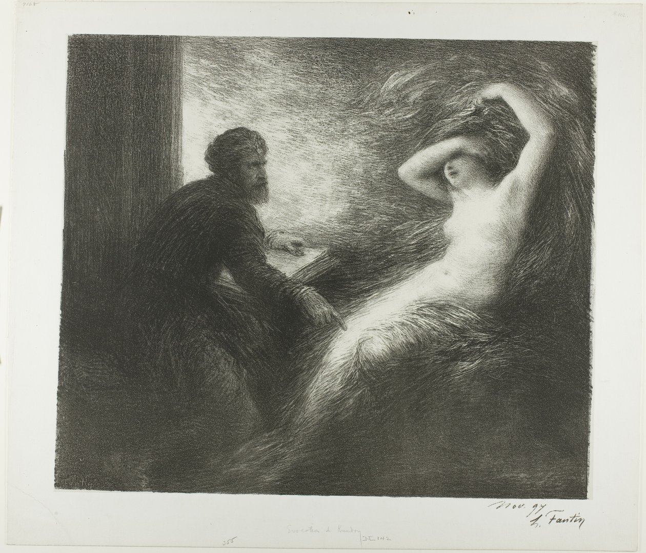 Fremkalling av Kundry av Ignace Henri Jean Fantin Latour