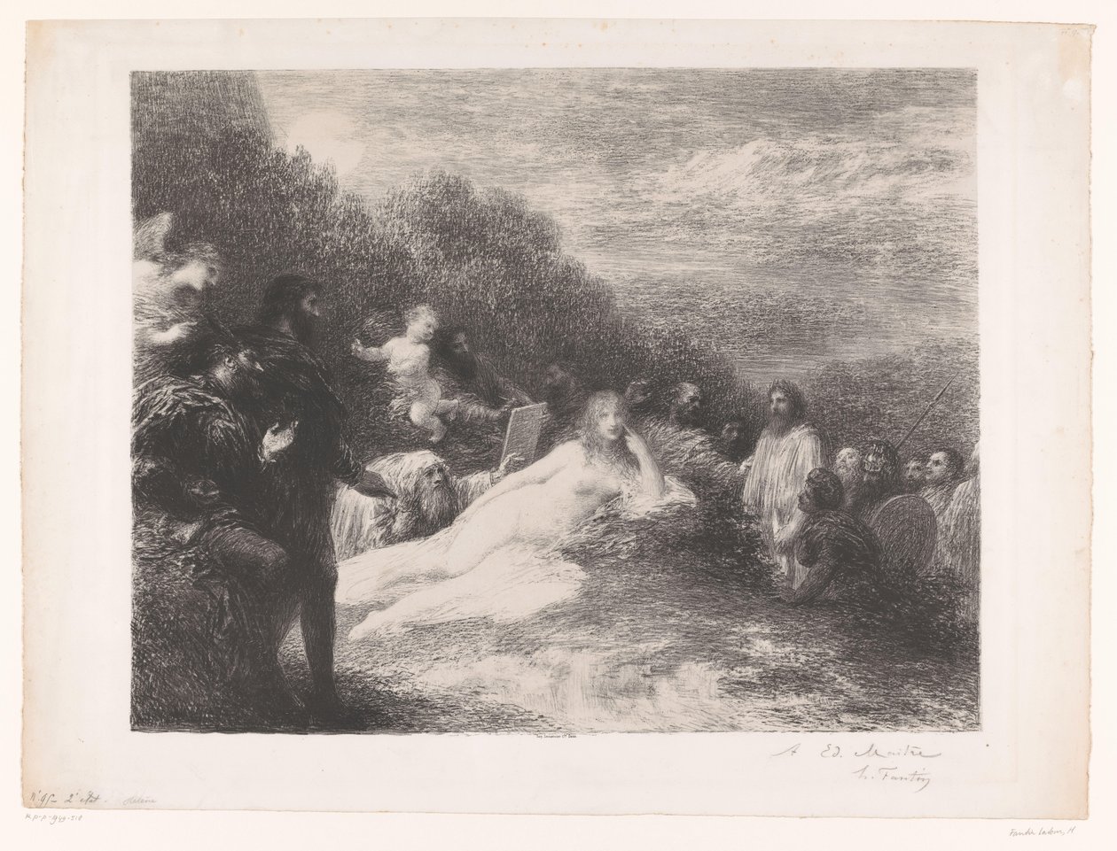 Faust og Mephisto ser Helen av Troy Hélène av Ignace Henri Jean Fantin Latour