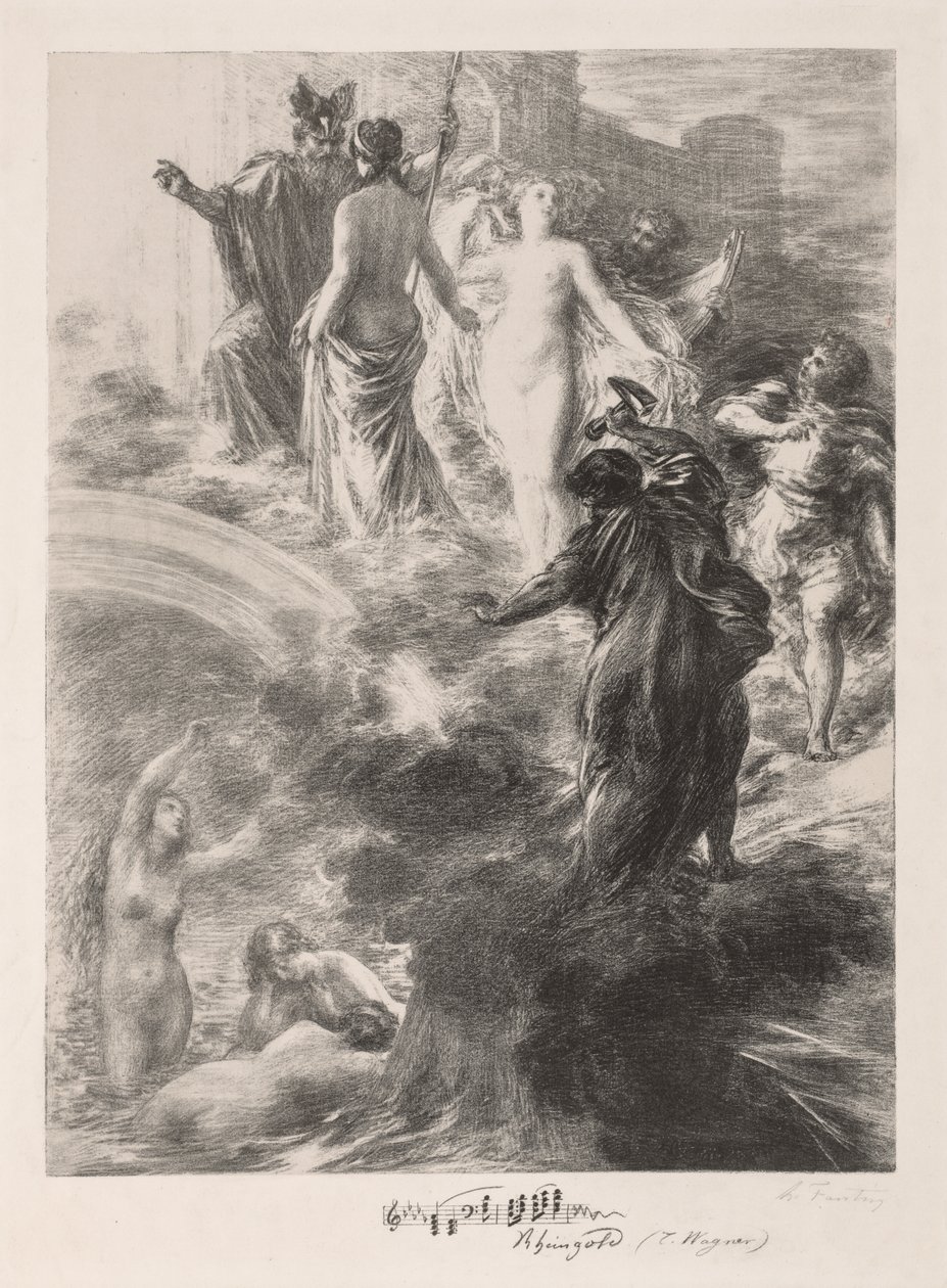 Finale av Rhinegold av Ignace Henri Jean Fantin Latour