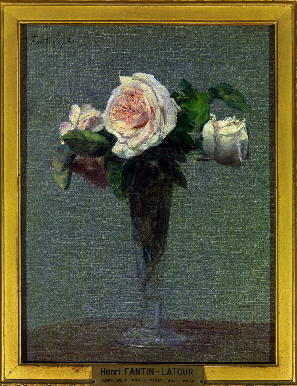 Blomstermaleri av Henri Fantin Latour (1836-1904) 1872 Dim 0,24 x 0,31 m Paris musee du Louvre Obligatorisk omtale: Donasjon Helene et Victor Lyon av Ignace Henri Jean Fantin Latour