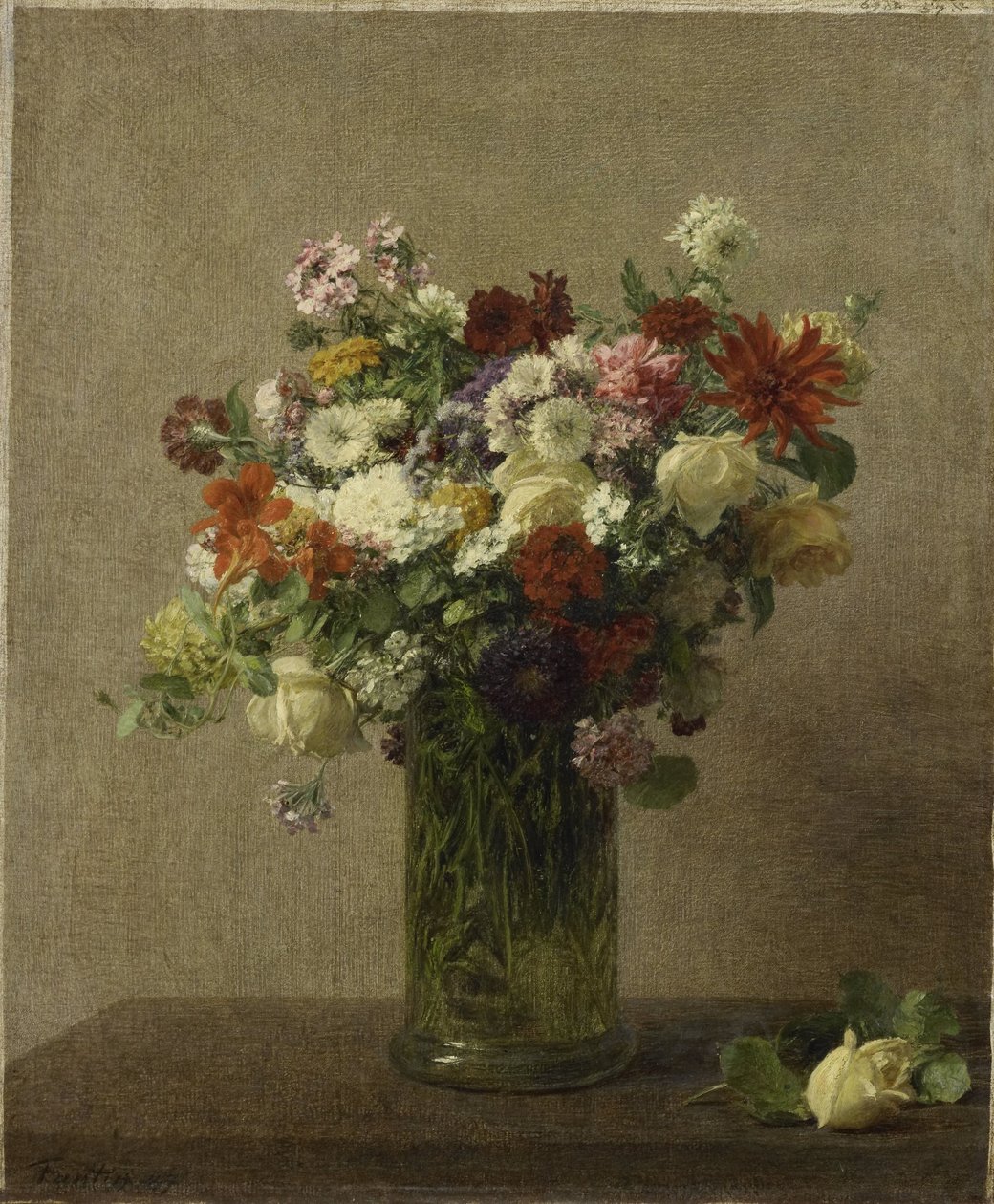 Blomster fra Normandie av Ignace Henri Jean Fantin Latour
