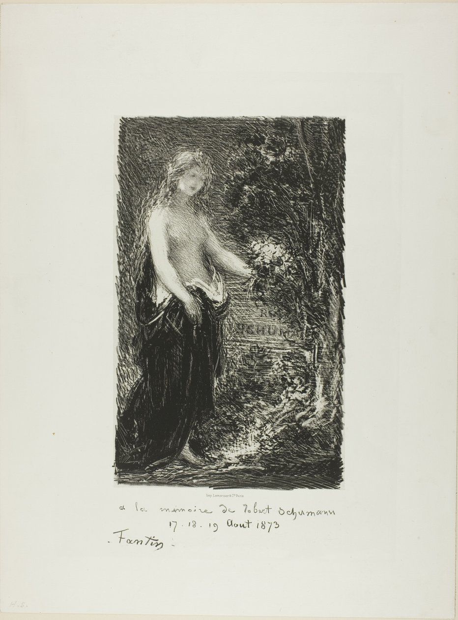 Til minne om Robert Schumann av Ignace Henri Jean Fantin Latour