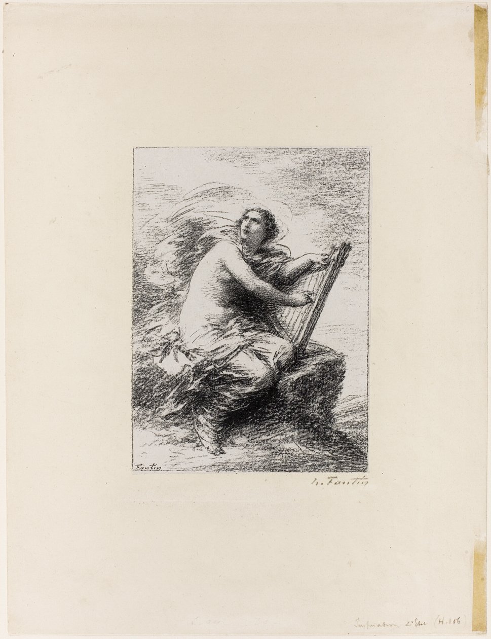 Inspirasjon, første tallerken av Ignace Henri Jean Fantin Latour