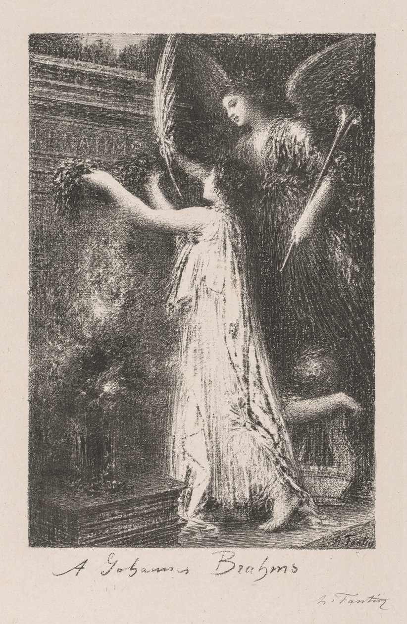 Til Johannes Brahms av Ignace Henri Jean Fantin Latour