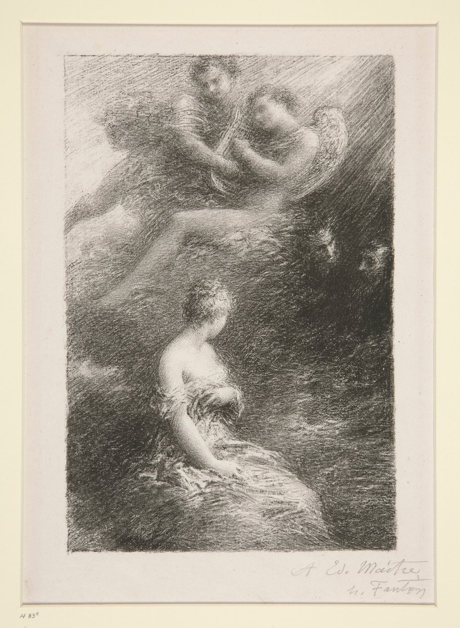 La damnation de Faust: apparition de Marguerite (The Damnation of Faust: The Apparition of Marguerite) av Ignace Henri Jean Fantin Latour