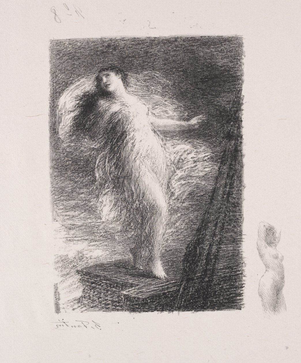 Den unge Tarentina av Ignace Henri Jean Fantin Latour