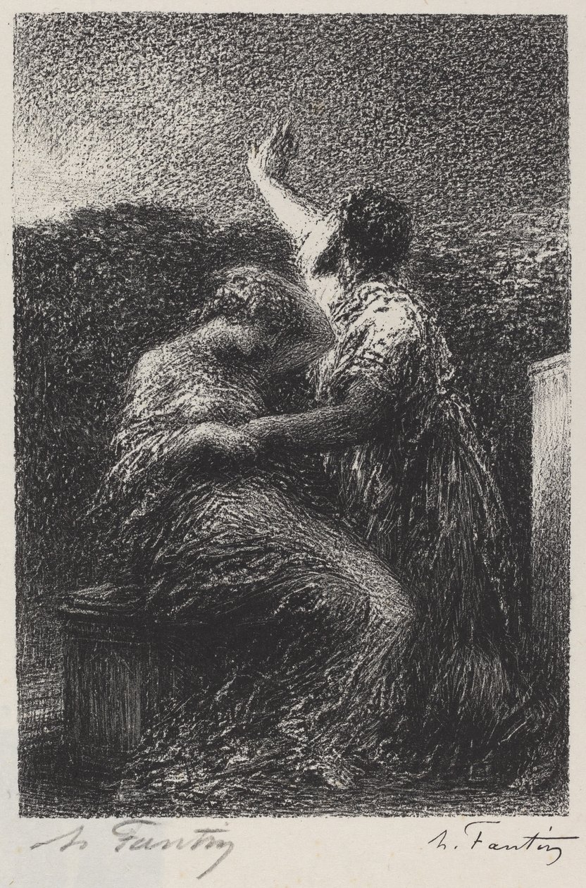 Magus Balthazar og Fatima av Ignace Henri Jean Fantin Latour