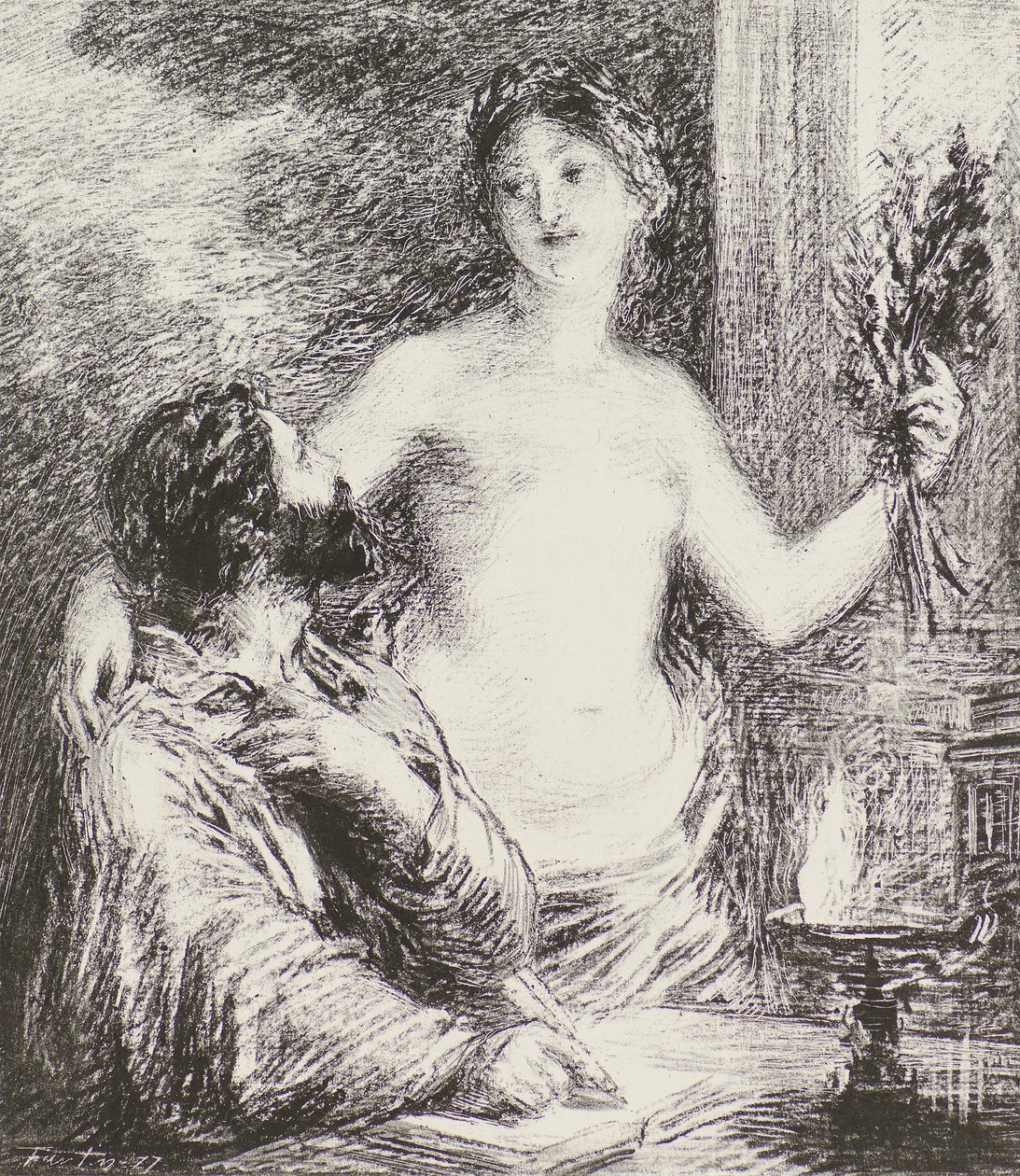 Musikeren av Ignace Henri Jean Fantin Latour