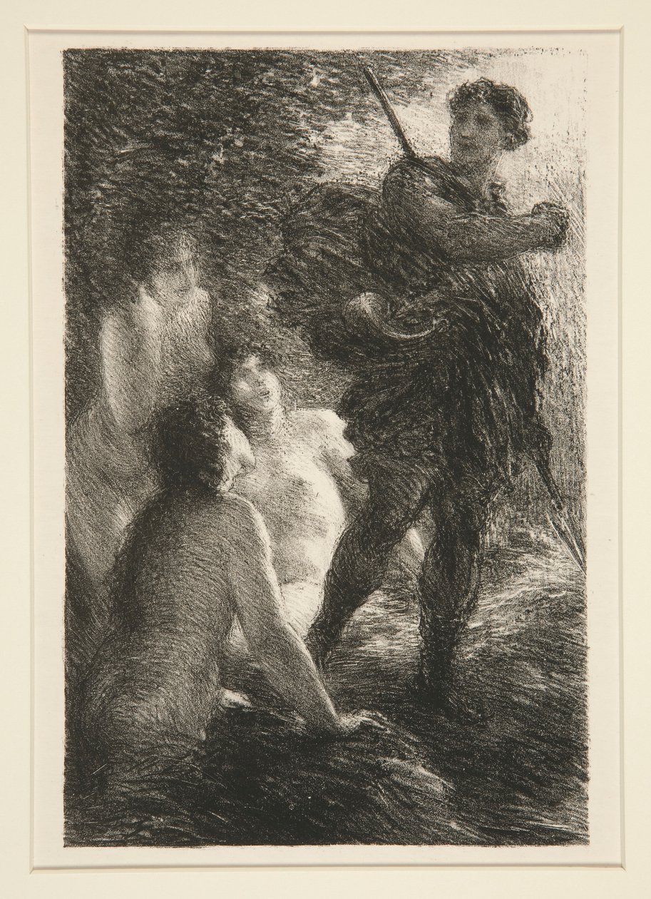 The Twilight of the Gods: Act III, Siegfried and the Rhine Maidens av Ignace Henri Jean Fantin Latour
