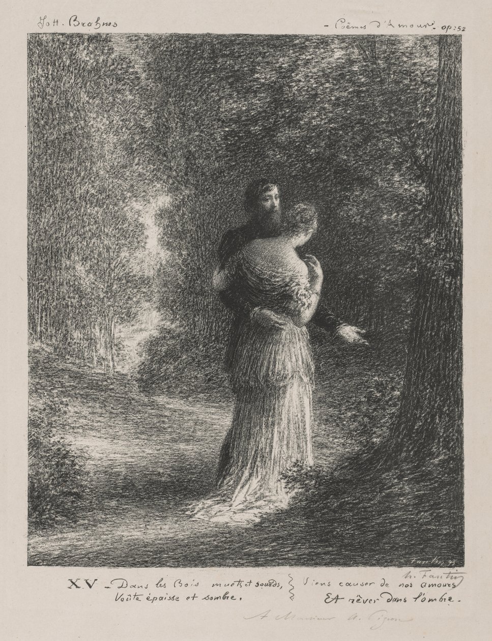 Kjærlighetsdikt (tredje plate) av Ignace Henri Jean Fantin Latour